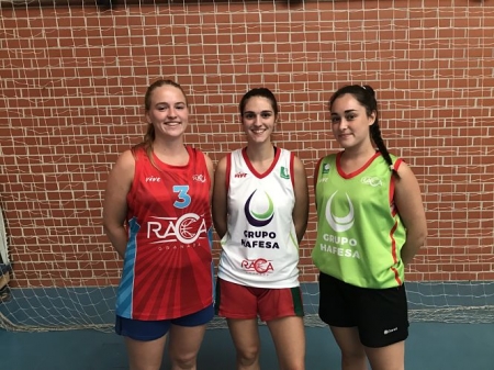 Las tres juniors que están realizando la pretemporada con el Grupo Hafesa Raca (RACA) Las tres juniors que están realizando la pretemporada con el Grupo Hafesa Raca (RACA)