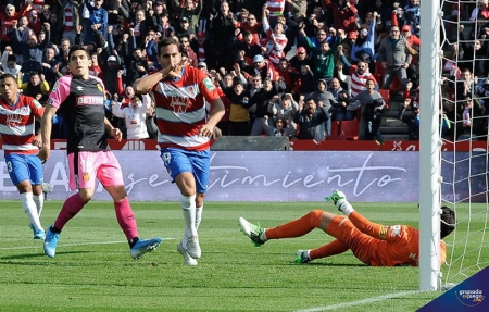 Montoro fue el autor del único tanto del encuentro ante el RCD Mallorca (JOSÉ M. BALDOMERO) Montoro fue el autor del único tanto del encuentro ante el RCD Mallorca (JOSÉ M. BALDOMERO)