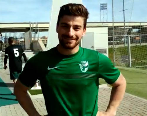 Jordi con la camiseta de la Selección Andaluza de Fútbol (RFAF)