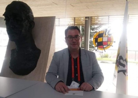 Manolo Écija en la sede de la RFEF (GRJ) Manolo Écija en la sede de la RFEF (GRJ)