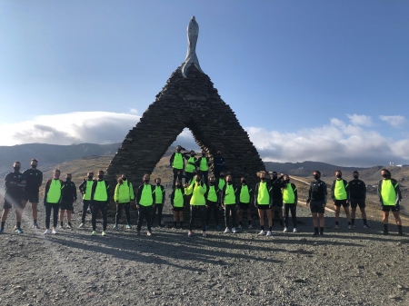 El Granada Femenino, durante la subida a principios de semana a la `Virgen de las Nieves´ en Sierra Nevada (GCF) El Granada Femenino, durante la subida a principios de semana a la `Virgen de las Nieves´ en Sierra Nevada (GCF)