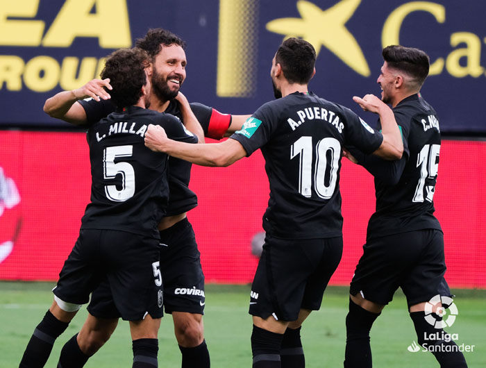 Germán Sánchez fue el autor del tanto del equipo nazarí ante el Cádiz CF (LALIGA)