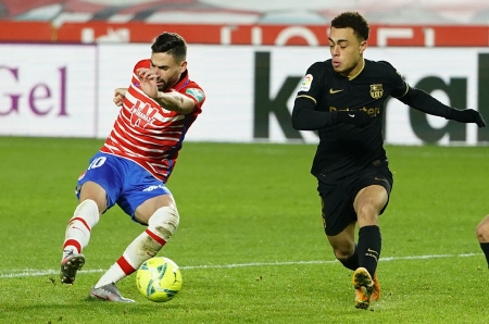 Antonio Puertas en una acción del partido ante el FC Barcelona (LALIGA) Antonio Puertas en una acción del partido ante el FC Barcelona (LALIGA)