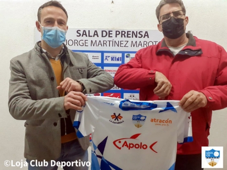 Vicente Ortiz junto a Antonio Guardeño, presidente del Loja CD