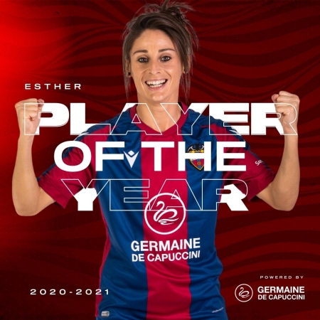 Esther González fue nombrada la mejor jugadora del Levante Femenino esta temporada (LEVANTE UD) Esther González fue nombrada la mejor jugadora del Levante Femenino esta temporada (LEVANTE UD)