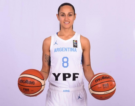 Andrea Boquete con la camiseta de la selección argentina (RACA) Andrea Boquete con la camiseta de la selección argentina (RACA)