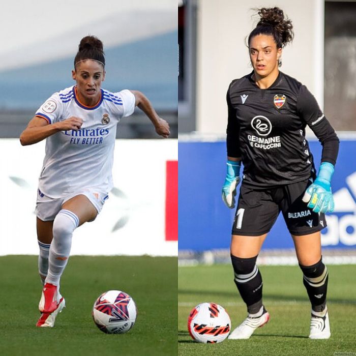 Esther González y María Valenzuela disputaron ayer la última ronda clasificatoria para la Champions (REAL MADRID / LEVANTE UD)