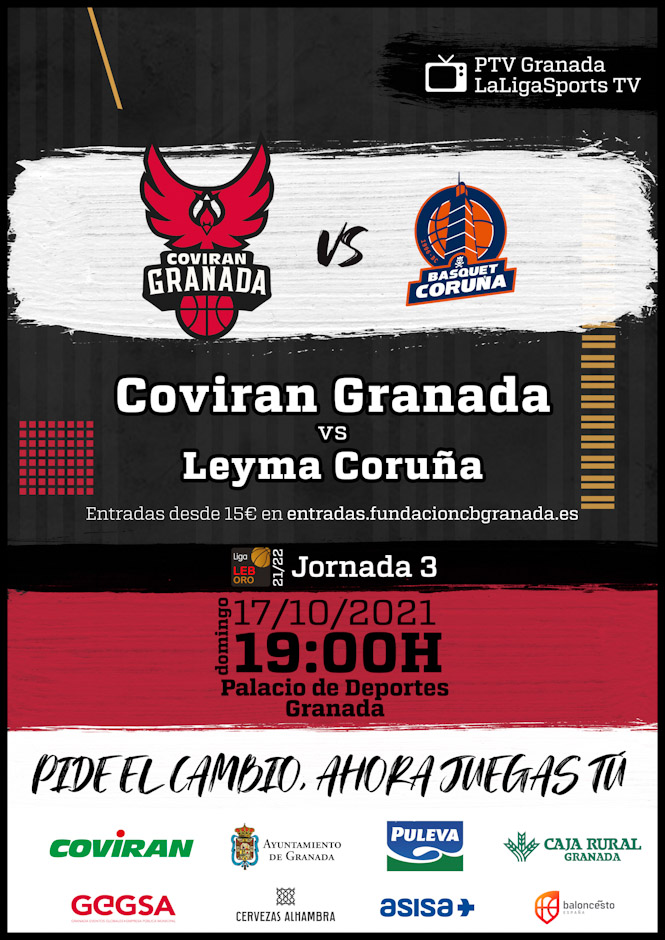 El Covirán Granada recibirá a Leyma Coruña (FUNDACIÓN CB GRANADA) 