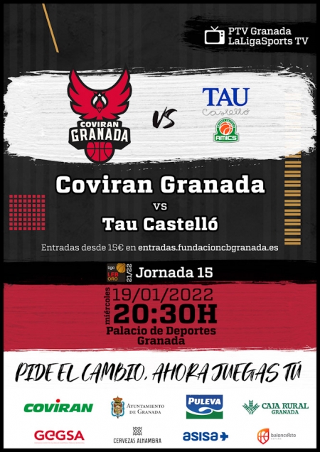 El Covirán recibirá el miércoles a TAU Castellón (FUNDACIÓN CB GRANADA) El Covirán recibirá el miércoles a TAU Castellón (FUNDACIÓN CB GRANADA)