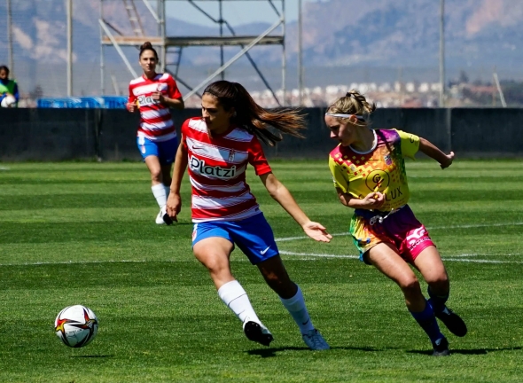 Laura Pérez, durante el partido frente al Juan Grande en la Ciudad Deportiva (GCF) Laura Pérez, durante el partido frente al Juan Grande en la Ciudad Deportiva (GCF)