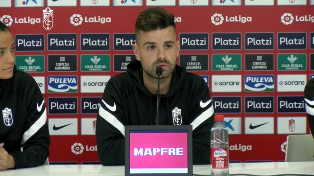 Roger Lamesa, en la rueda de prensa previa al encuentro frente al Alhama (GCF TV) Roger Lamesa, en la rueda de prensa previa al encuentro frente al Alhama (GCF TV)