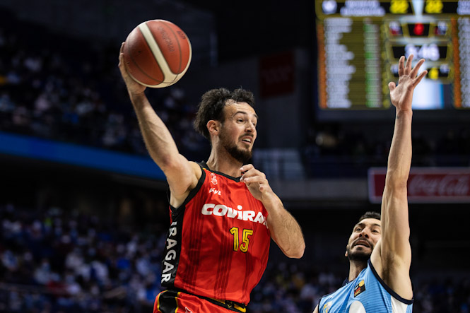 Lluís Costa en el partido ante Estudiantes (JUAN PELEGRÍN/ MOVISTAR ESTUDIANTES)