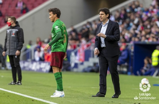 Karanka, durante el encuentro de su debut (LALIGA)