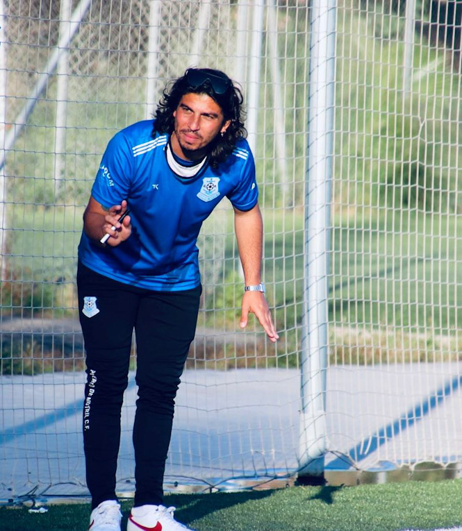 Fran Maldonado durante un entrenamiento con el Puerto de Motril (PUERTO DE MOTRIL CF)
