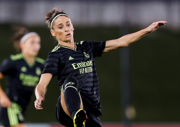 Esther González, en un lance del partido con el Real Madrid ante el Manchester City (REAL MADRID) Esther González, en un lance del partido con el Real Madrid ante el Manchester City (REAL MADRID)