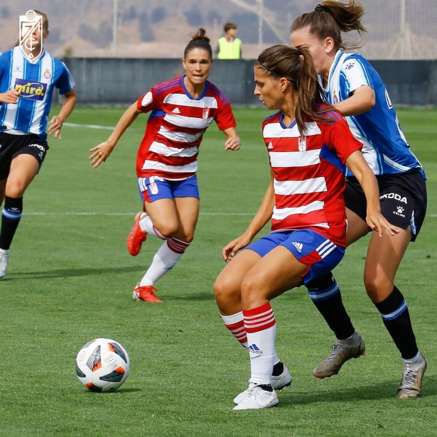 Laura Pérez, en un lance del duelo frente al Espanyol (ALEJANDRO PALOMO / GCF)
