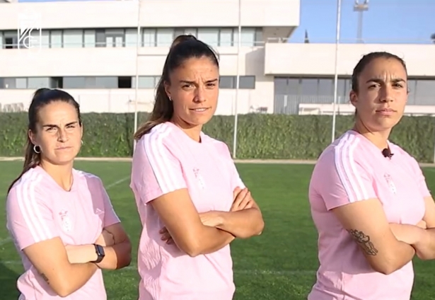 Andrea Romero, Marta Carrasco y Sandra Estévez, en el vídeo compartido por el club (GCF TV) Andrea Romero, Marta Carrasco y Sandra Estévez, en el vídeo compartido por el club (GCF TV)