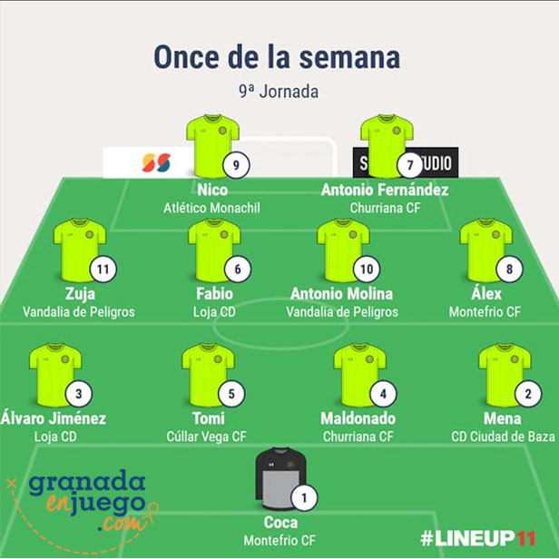 Once inicial de la novena jornada en Primera Andaluza Sénior (GRJ)