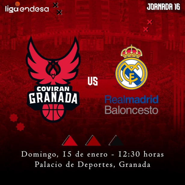 El 15 de Enero el Covirán Granada recibirá al Real Madrid (FUNDACIÓN CB GRANADA)