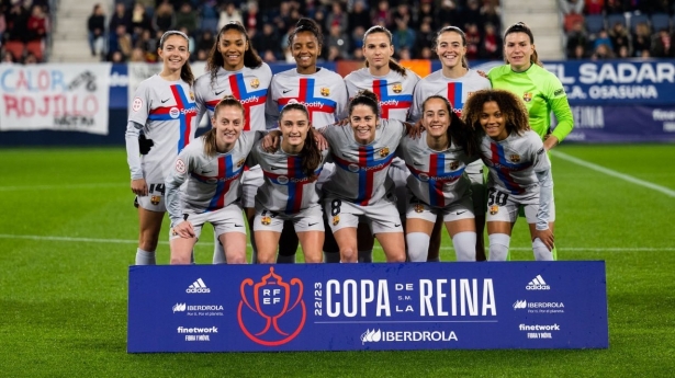 Once inicial del Barcelona en `El Sadar`, con Geyse entre sus integrantes (FC BARCELONA) Once inicial del Barcelona en `El Sadar`, con Geyse entre sus integrantes (FC BARCELONA)