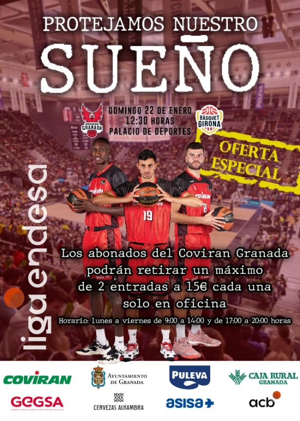 El Coviran Granada recibirá a Girona (FUNDACIÓN CB GRANADA) El Coviran Granada recibirá a Girona (FUNDACIÓN CB GRANADA)