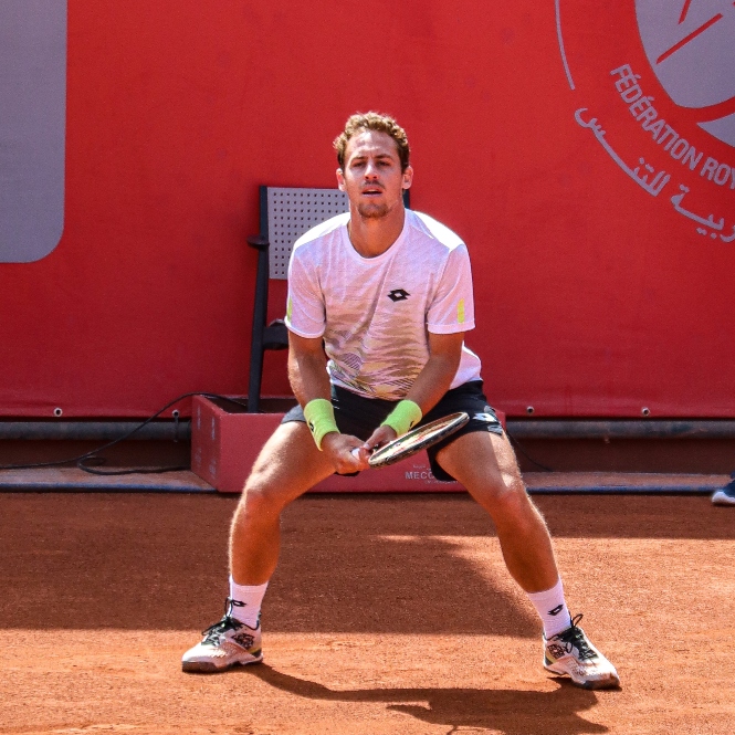 Roberto Carballés durante la final en Marrakech (ATP TOUR)