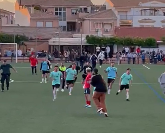 Imagen de la batalla campal 