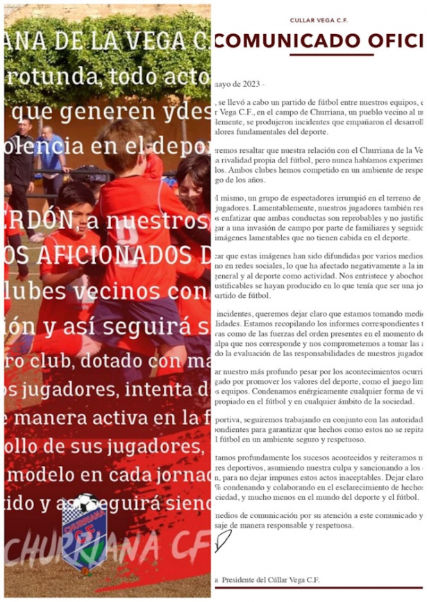 Comunicados de Churriana CF y Cúllar Vega CF Comunicados de Churriana CF y Cúllar Vega CF