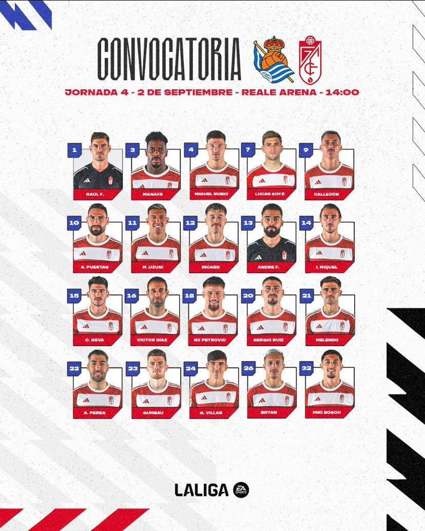 Convocatoria del Granada CF (GRANADA CF)