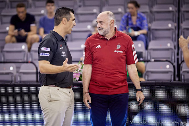 Pablo Pin junto a Pablo Laso (FERMÍN RODRÍGUEZ / FUNDACION-CBG) 