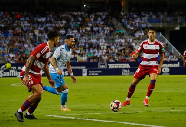 Imagen del partido disputado en `La Rosaleda` (GRANADA CF)