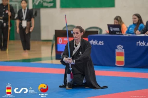 Lucile Arnould durante la competición (RFEK) Lucile Arnould durante la competición (RFEK)
