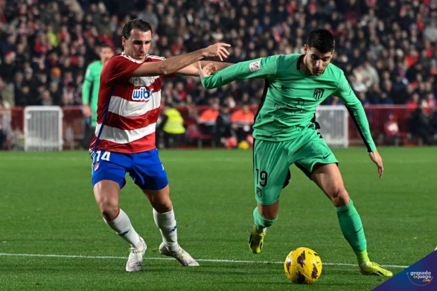 Imagen del partido ante el Atlético Madrid (JOSÉ M. BALDOMERO) Imagen del partido ante el Atlético Madrid (JOSÉ M. BALDOMERO)