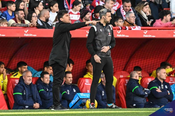 Alexander Medina, entrenador del Granada CF, en un momento del partido ante Las Palmas (JOSÉ M. BALDOMERO) Alexander Medina, entrenador del Granada CF, en un momento del partido ante Las Palmas (JOSÉ M. BALDOMERO)