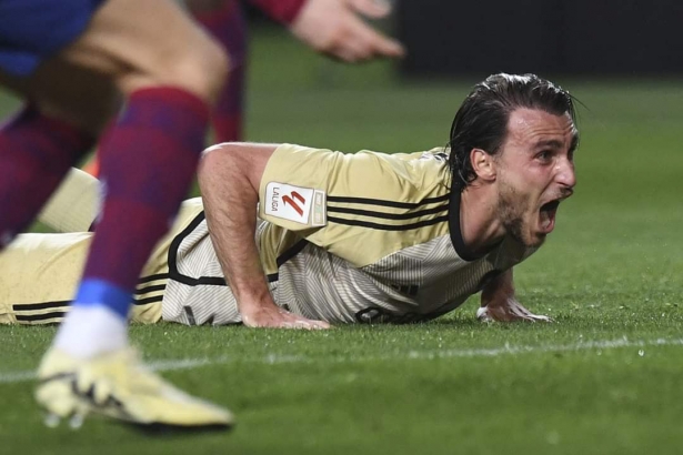 Ignasi Miquel celebra su gol ante el FC Barcelona (LOF) Ignasi Miquel celebra su gol ante el FC Barcelona (LOF)