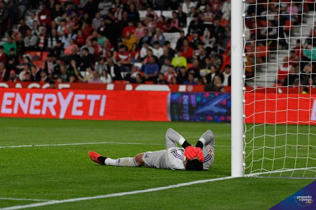 Batalla de lamenta tras el gol del Valencia (JOSÉ M. BALDOMERO)