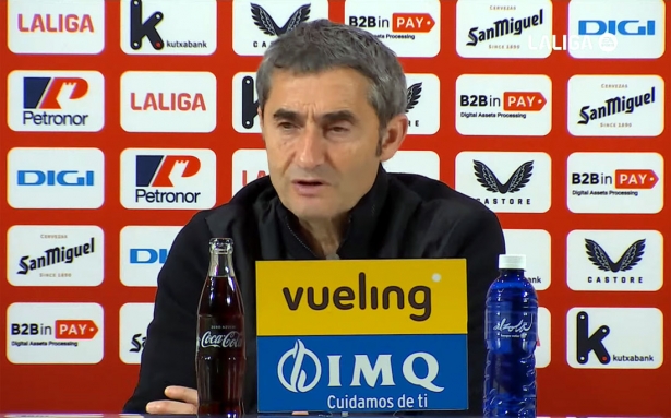 Ernesto Valverde, entrenador del Athletic Club, en la rueda de prensa posterior al encuentro (LALIGA) Ernesto Valverde, entrenador del Athletic Club, en la rueda de prensa posterior al encuentro (LALIGA)