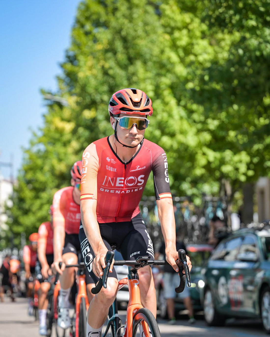 Carlos Rodríguez antes del inicio de la etapa (LA VUELTA)
