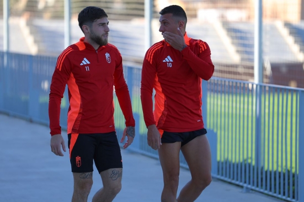 Tsitaishvili junto a Uzuni antes del entrenamiento (J. AZCOYTIA) Tsitaishvili junto a Uzuni antes del entrenamiento (J. AZCOYTIA)
