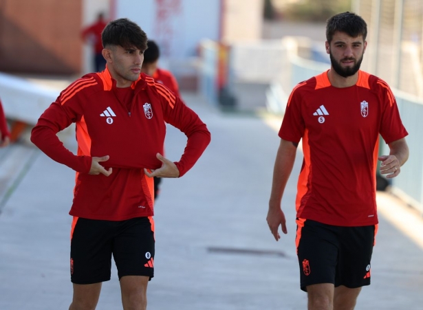 Juanma y Lucas Pérez, dos de los canteranos que se han puesto a las órdenes de Escribá (J. AZCOYTIA)