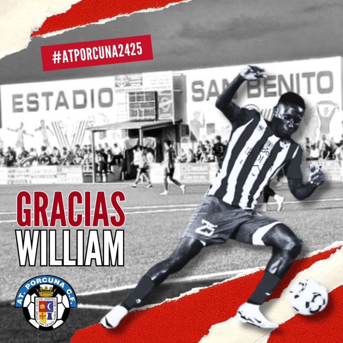 El Porcuna ya se despidio de Williams en sus redes sociales (@ATPORCUNA)