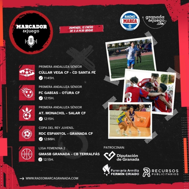 MarcadorEnJuego arranca el año contando en directo todo el deporte provincial (GRJ) MarcadorEnJuego arranca el año contando en directo todo el deporte provincial (GRJ)