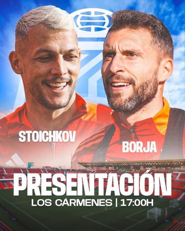 Stoichkov y Bastón vivirán su presentación como rojiblancos (GRANADA CF) Stoichkov y Bastón vivirán su presentación como rojiblancos (GRANADA CF)