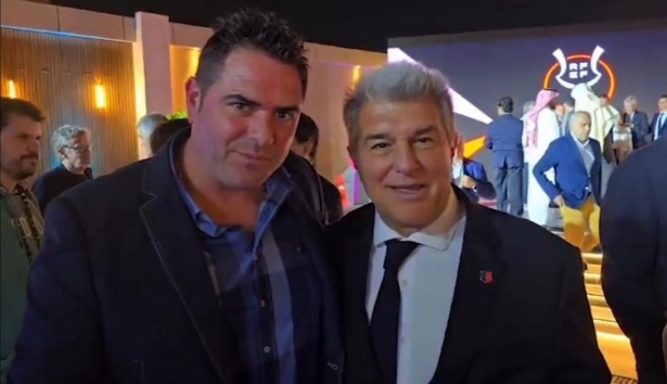 Fermín Criado junto a Joan Laporta hace unas semanas (@ARENASDEARMILLA)