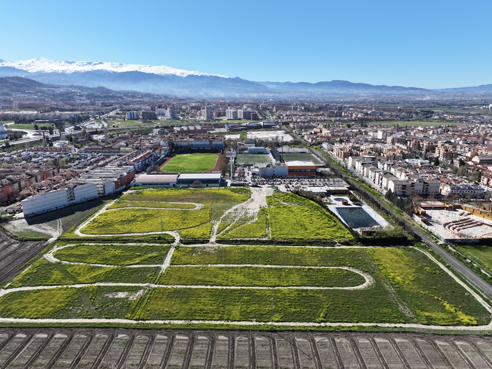 Vista aérea de la Ciudad Deportiva (AYTO. MARACENA)