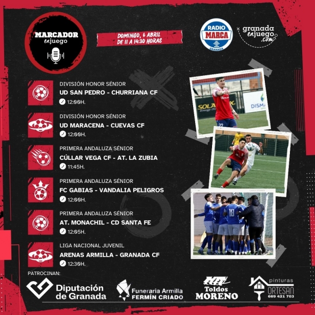Menú dominical del progama MarcadorenJuego (GRJ) Menú dominical del progama MarcadorenJuego (GRJ)