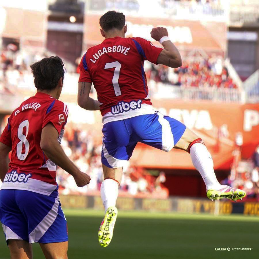 Boyé celebrando el primer tanto del choque (LALIGA)