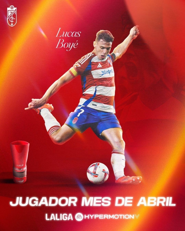 Boyé, mejor jugador del mes en Segunda (GRANADA CF) Boyé, mejor jugador del mes en Segunda (GRANADA CF)