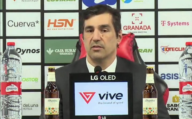 Pablo Pin, entrenador del Coviran Granada, en rueda de prensa (FCB GRANADA) Pablo Pin, entrenador del Coviran Granada, en rueda de prensa (FCB GRANADA)