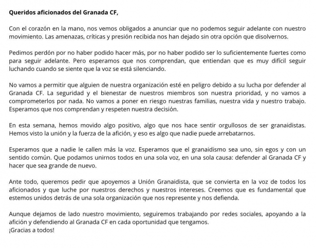 Comunicado de Marea Rojiblanca (MAREA ROJIBLANCA) Comunicado de Marea Rojiblanca (MAREA ROJIBLANCA)